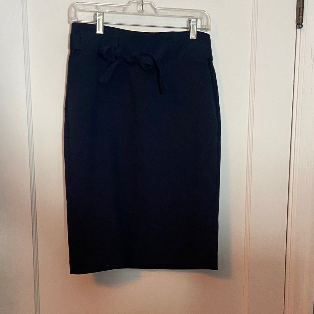 Banana Republic Navy Pencil Skirt with Bow Detail